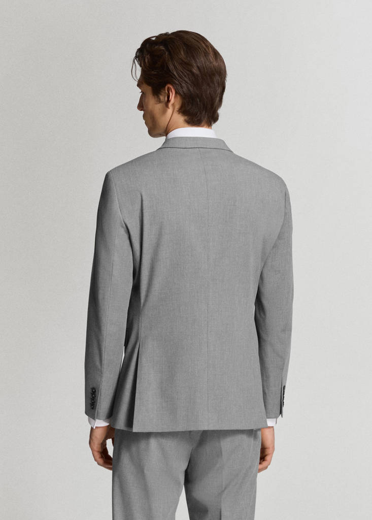Super slim-fit suit jacket in stretch fabric — Grey