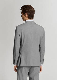 Super slim-fit suit jacket in stretch fabric — Grey 3