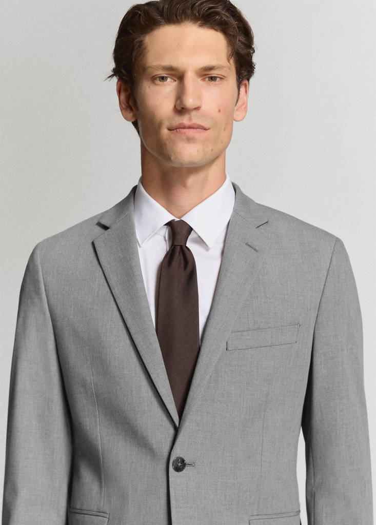 Super slim-fit suit jacket in stretch fabric — Grey