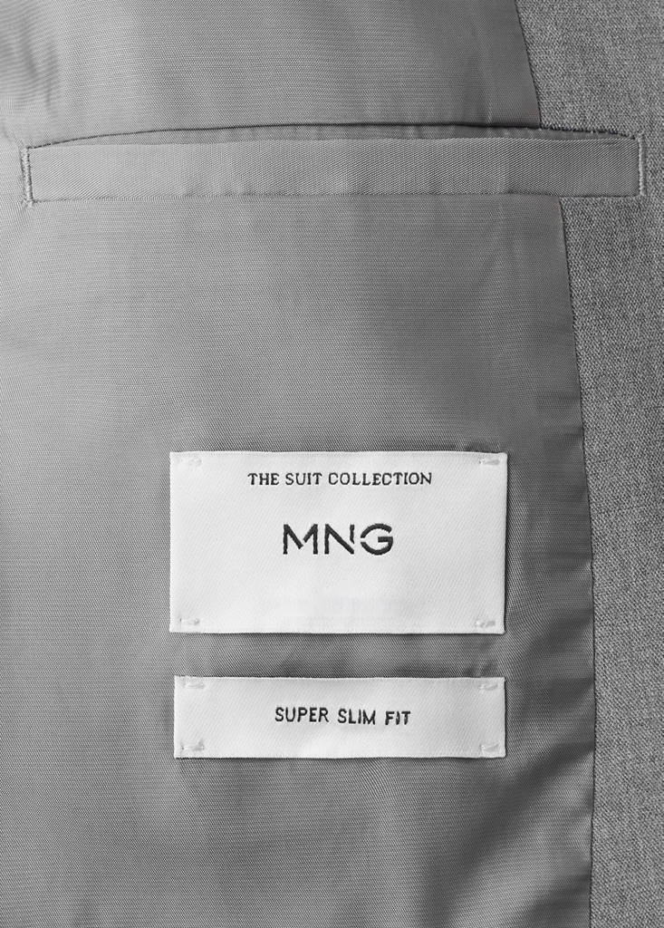 Super slim-fit suit jacket in stretch fabric — Grey
