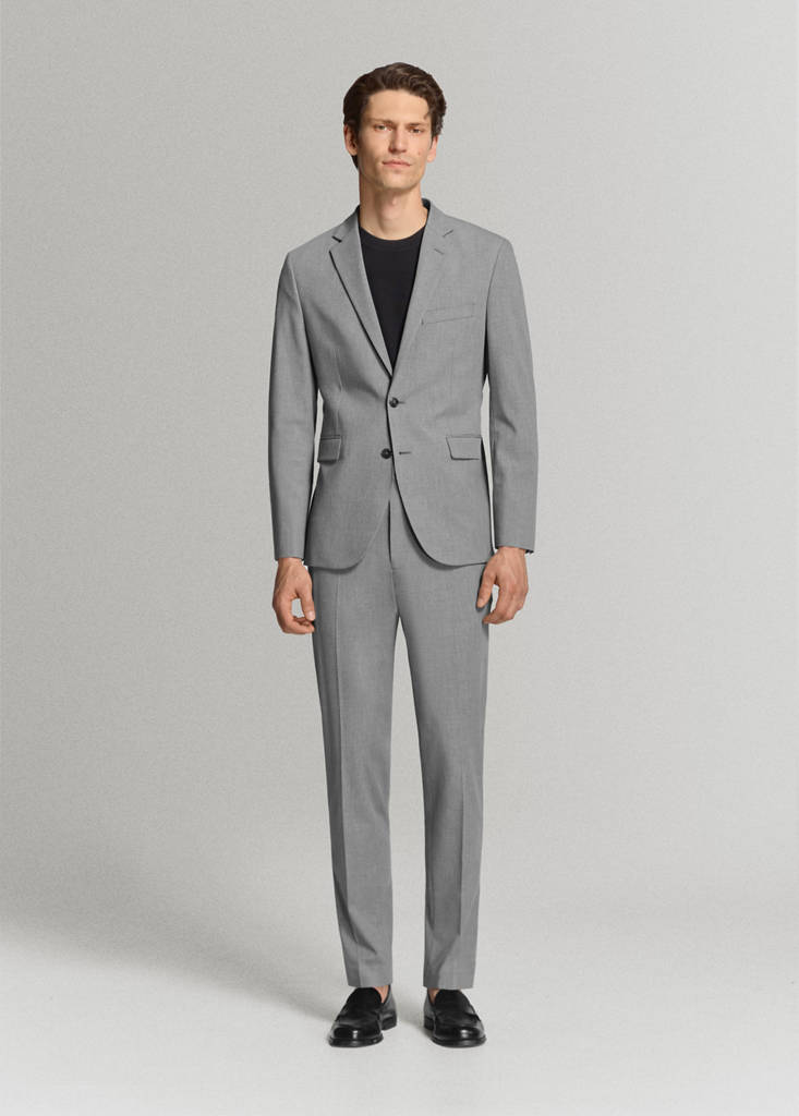Super slim-fit suit jacket in stretch fabric — Grey