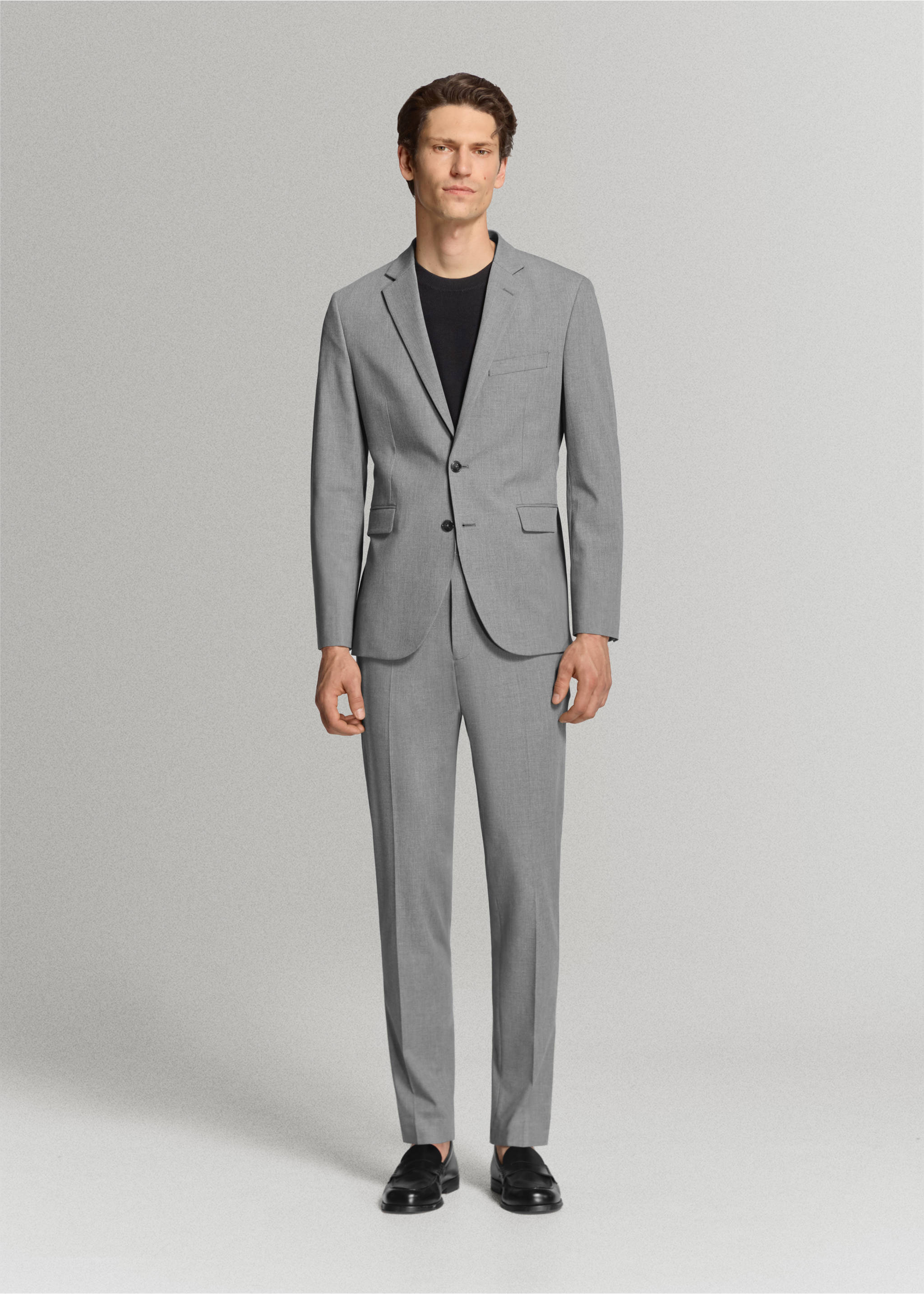 Americana traje París super slim fit - Plano general, Gris. Ref: 37081414-02.