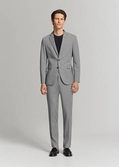 Super slim-fit suit jacket in stretch fabric — Grey 10