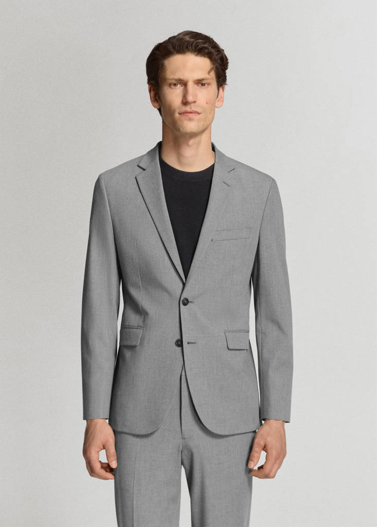 Super slim-fit suit jacket in stretch fabric — Grey
