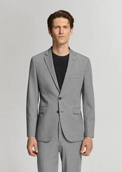 Super slim-fit suit jacket in stretch fabric — Grey 9