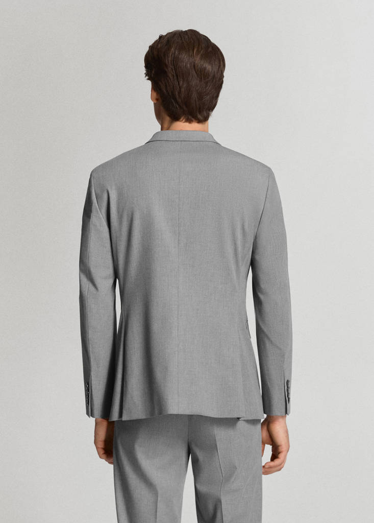 Super slim-fit suit jacket in stretch fabric — Grey