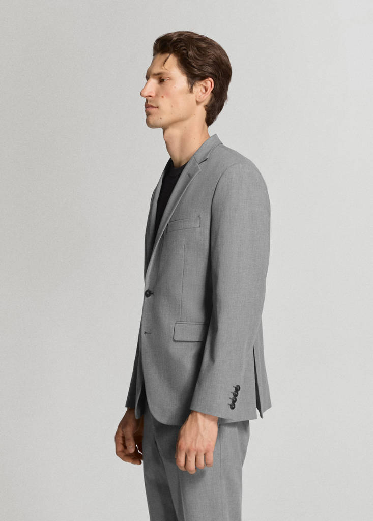 Super slim-fit suit jacket in stretch fabric — Grey