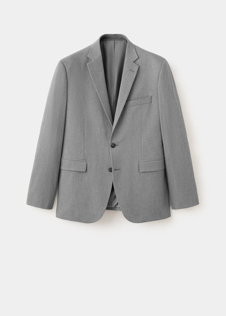 Super slim-fit suit jacket in stretch fabric — Grey