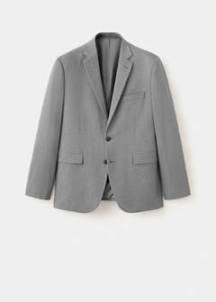 Super slim-fit suit jacket in stretch fabric — Grey 6