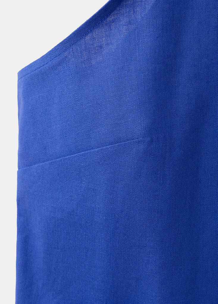 Linen cotton halter top — Blue