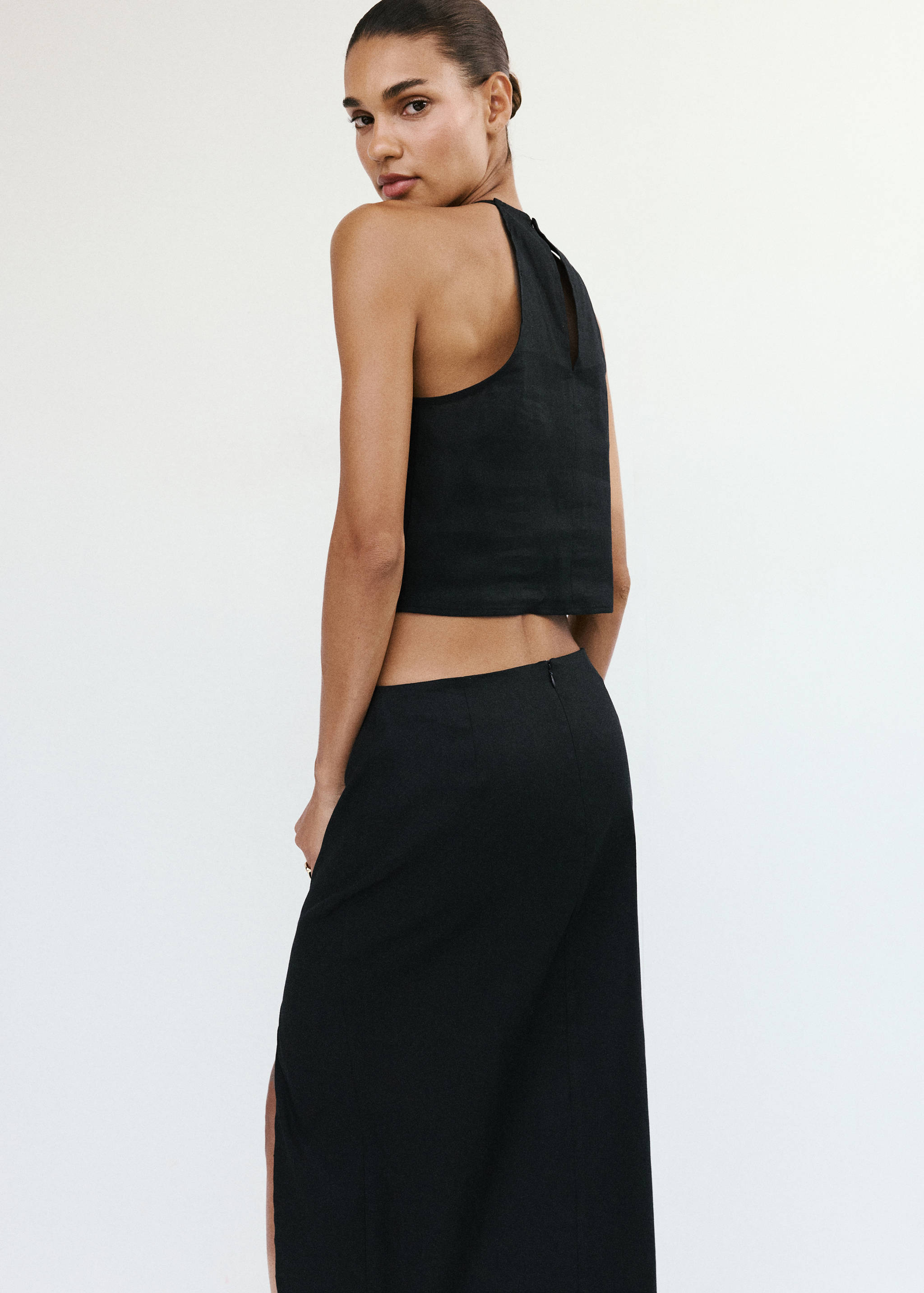 Top halter en lin et coton - Détail de l'article 3