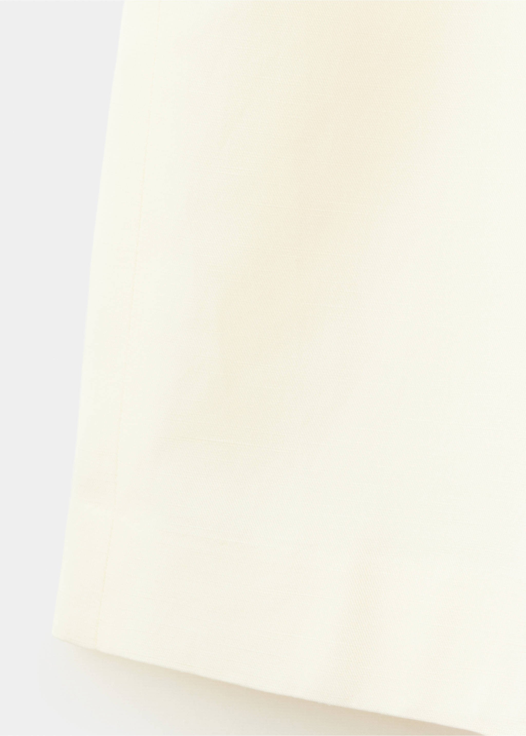 Straight linen Bermuda shorts - Details of the article 0, Off White. Ref: 37081416-00.