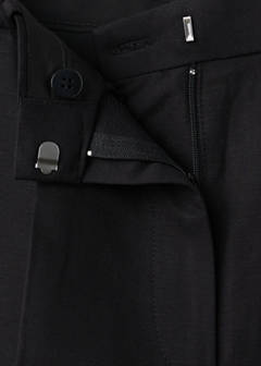 Straight linen Bermuda shorts — Black 8