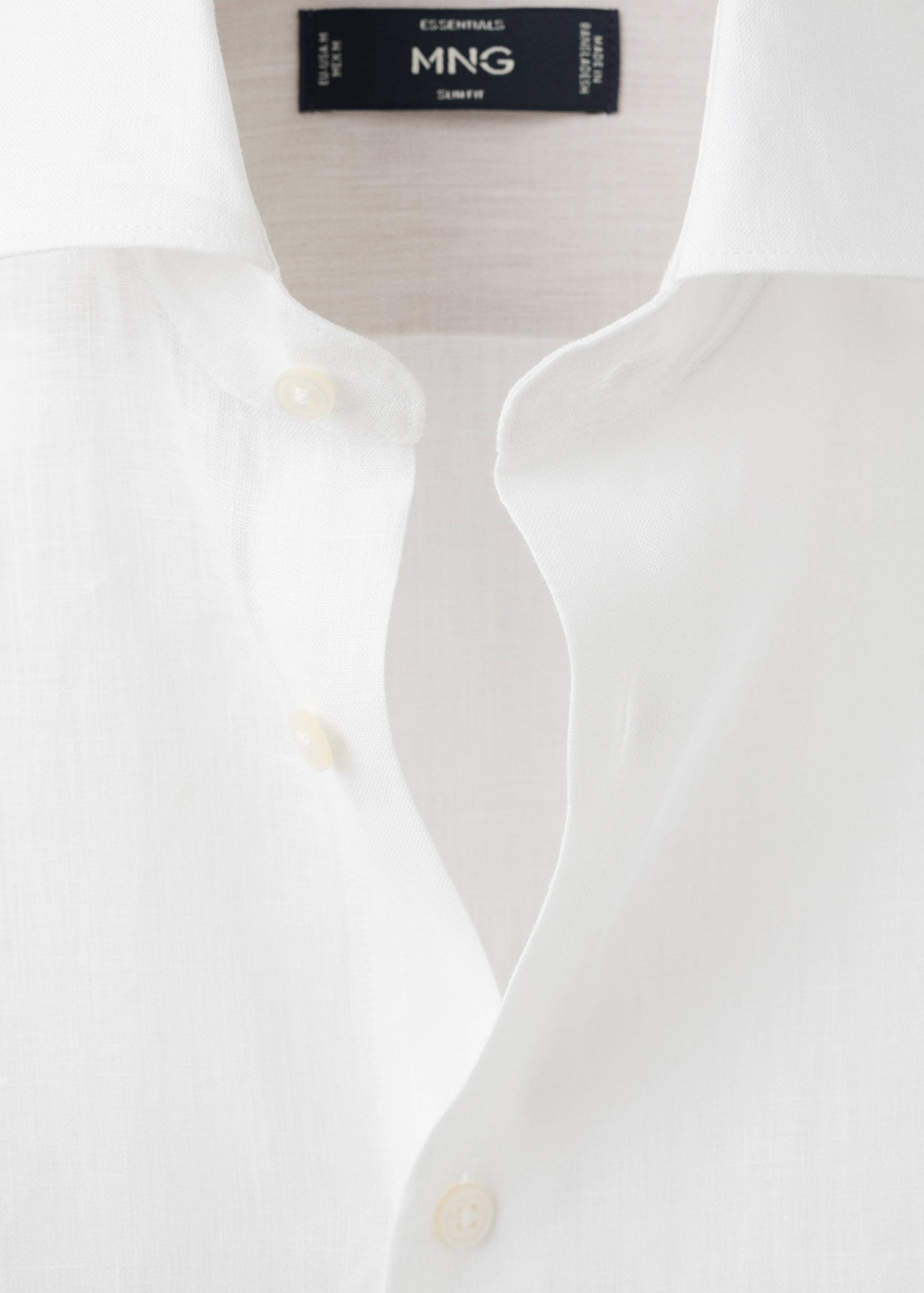 Slim Fit-Hemd aus 100 % Leinen - Detail des Artikels 8