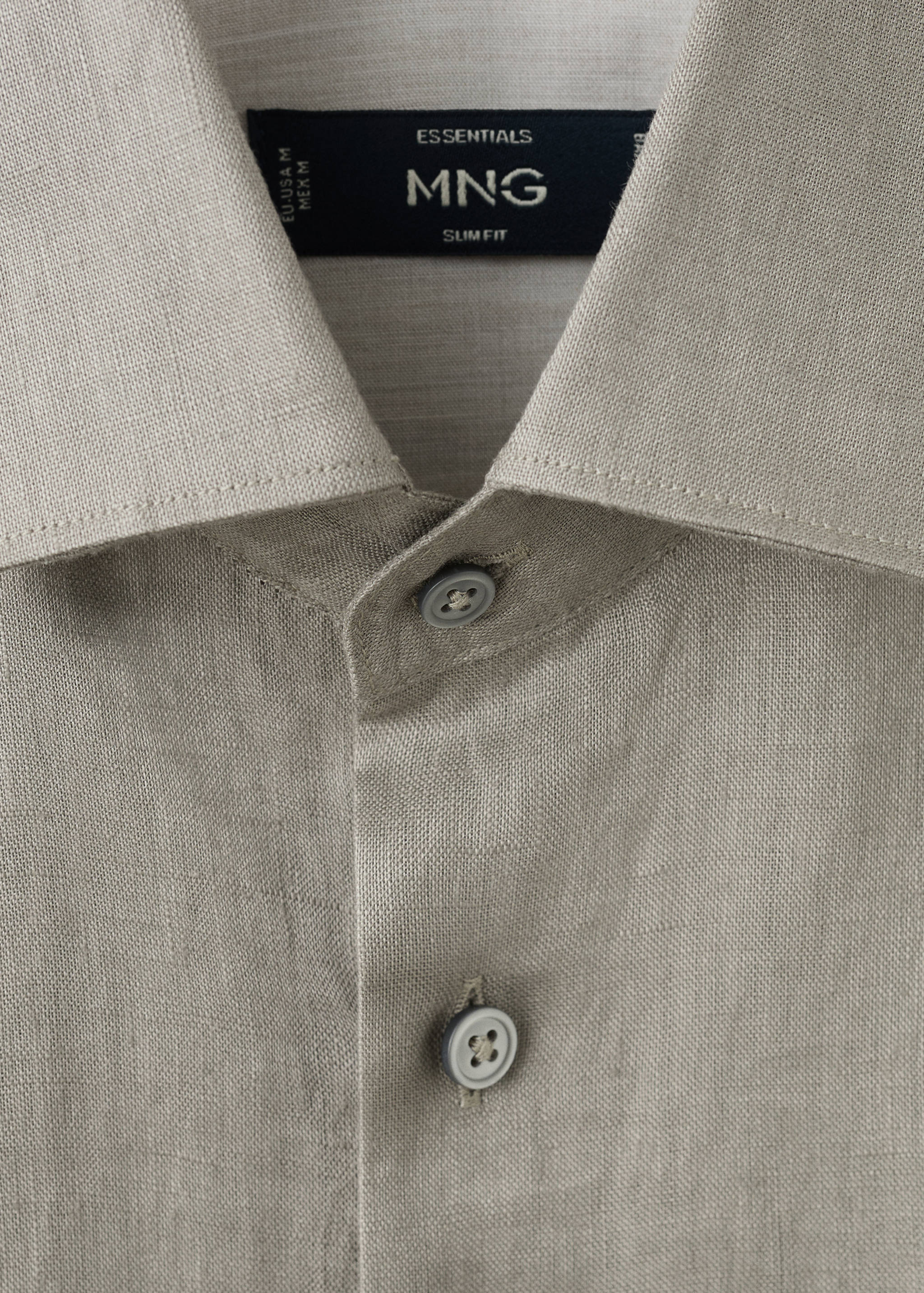 Slim Fit-Hemd aus 100 % Leinen - Detail des Artikels 8