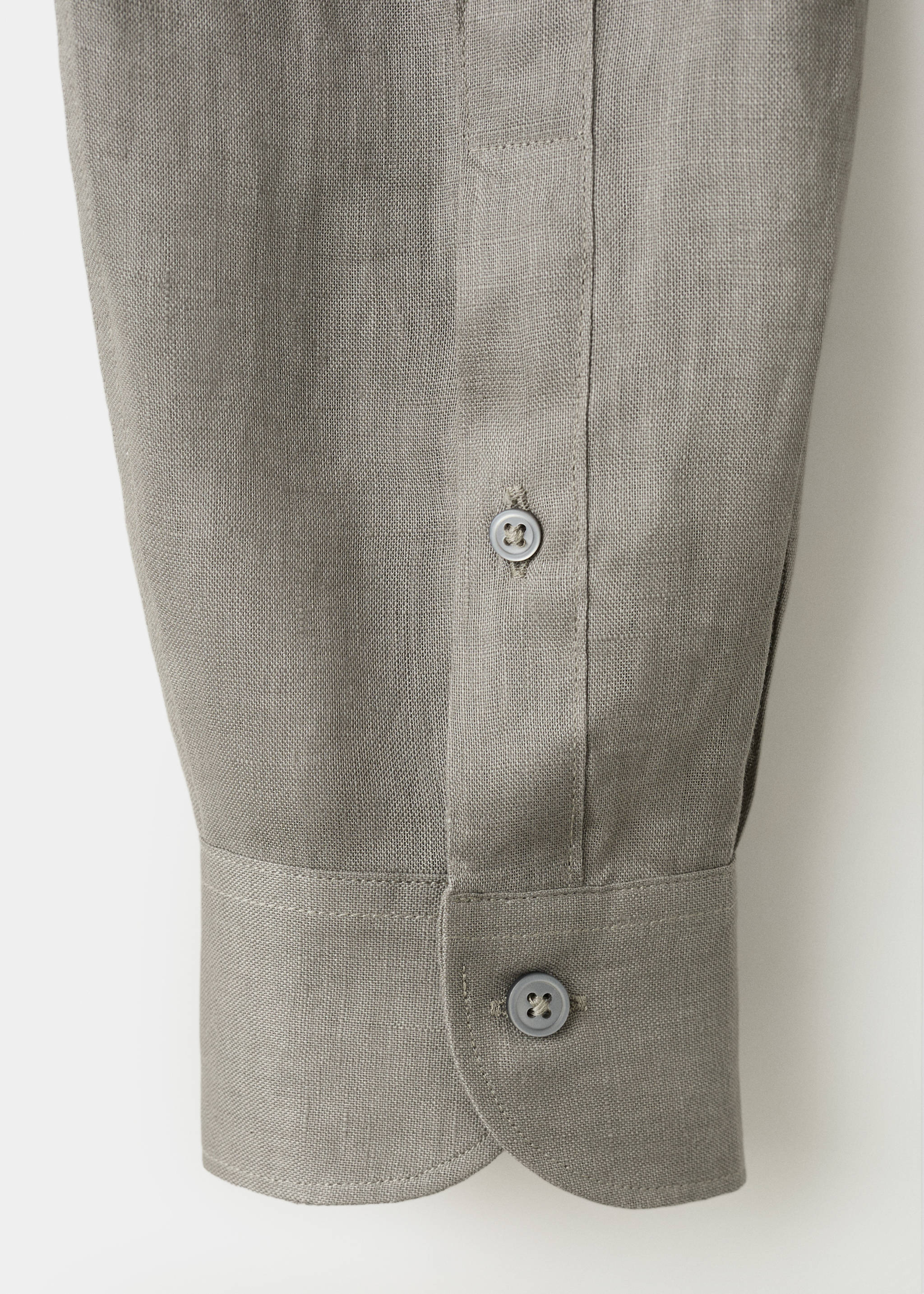 Slim Fit-Hemd aus 100 % Leinen - Detail des Artikels 0