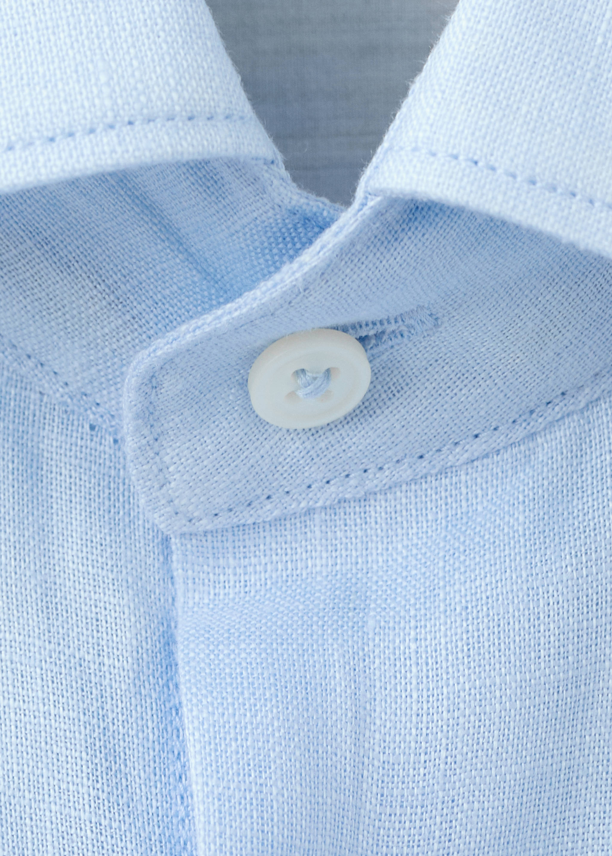 Slim Fit-Hemd aus 100 % Leinen - Detail des Artikels 8