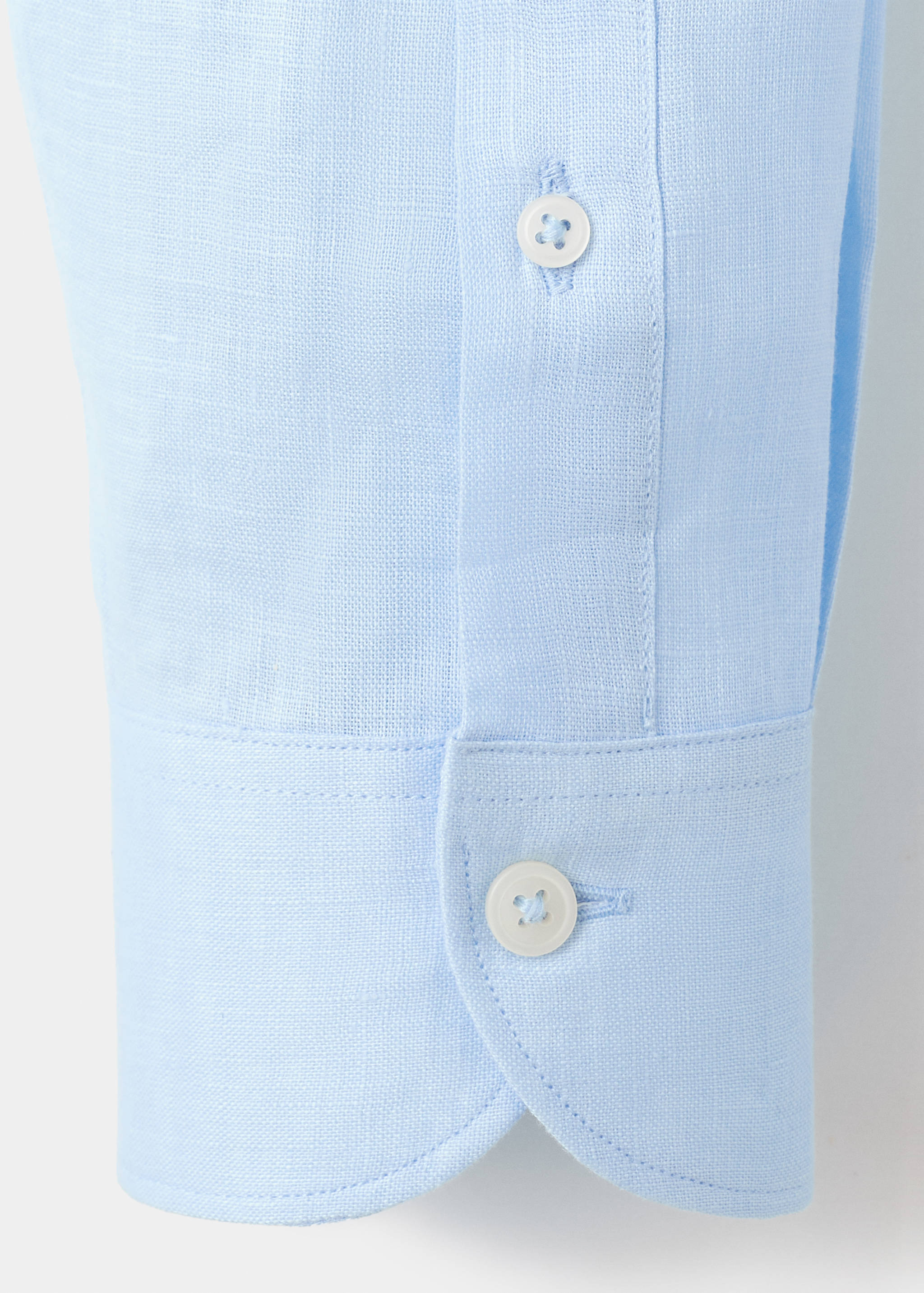 Slim Fit-Hemd aus 100 % Leinen - Detail des Artikels 0