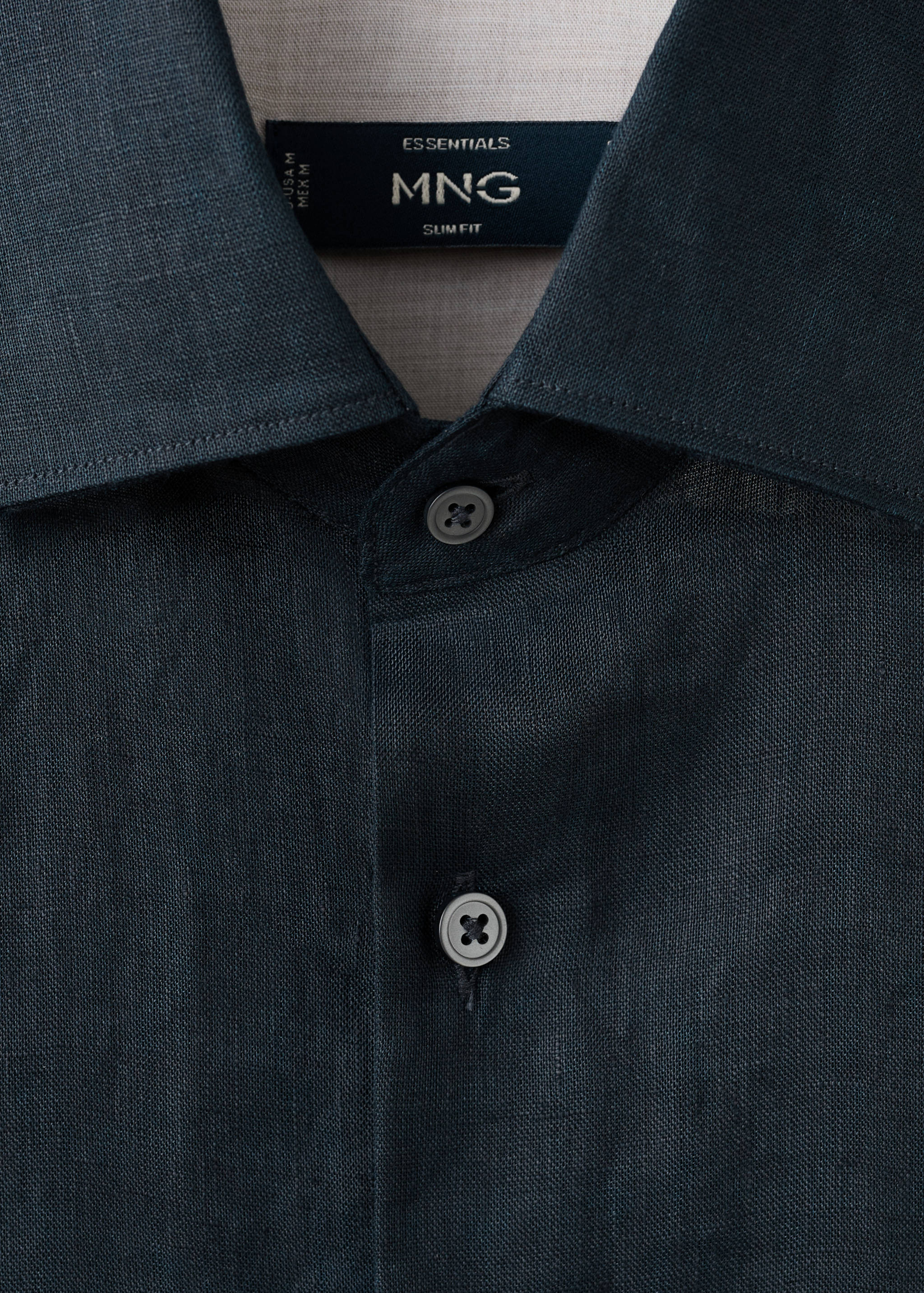 Slim Fit-Hemd aus 100 % Leinen - Detail des Artikels 8