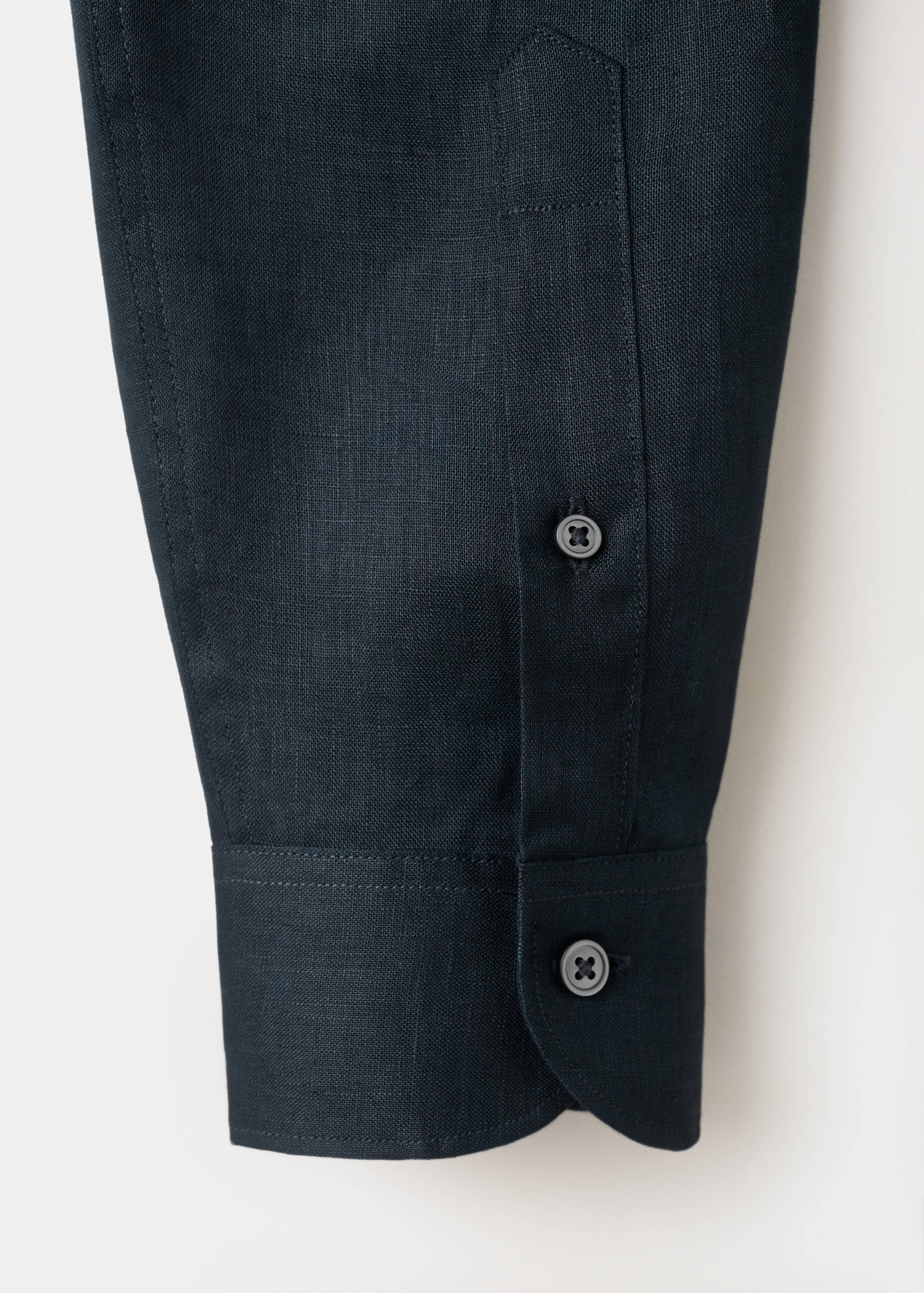 Slim Fit-Hemd aus 100 % Leinen - Detail des Artikels 0