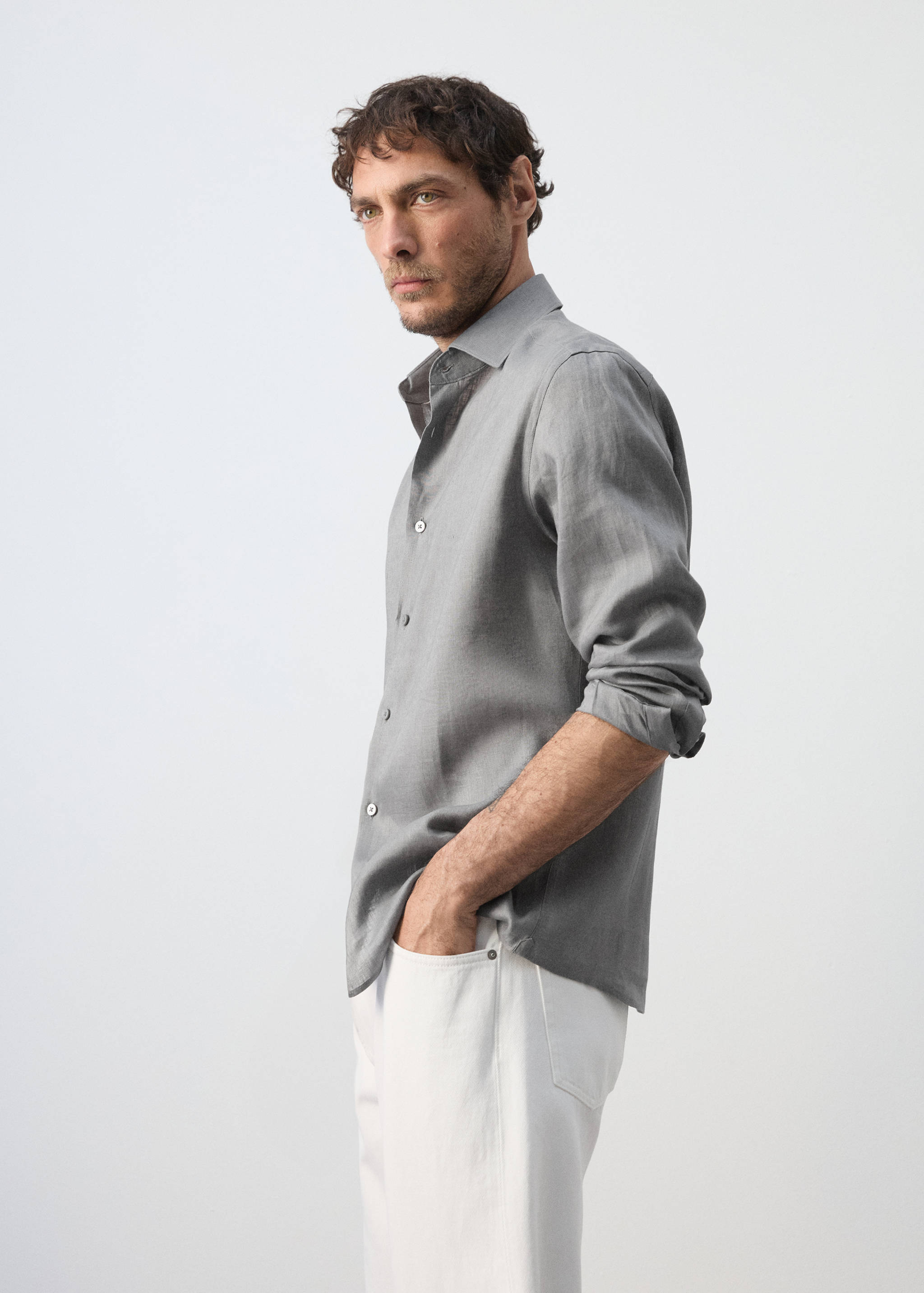 Chemise slim-fit 100 % lin - Détail de l'article 2
