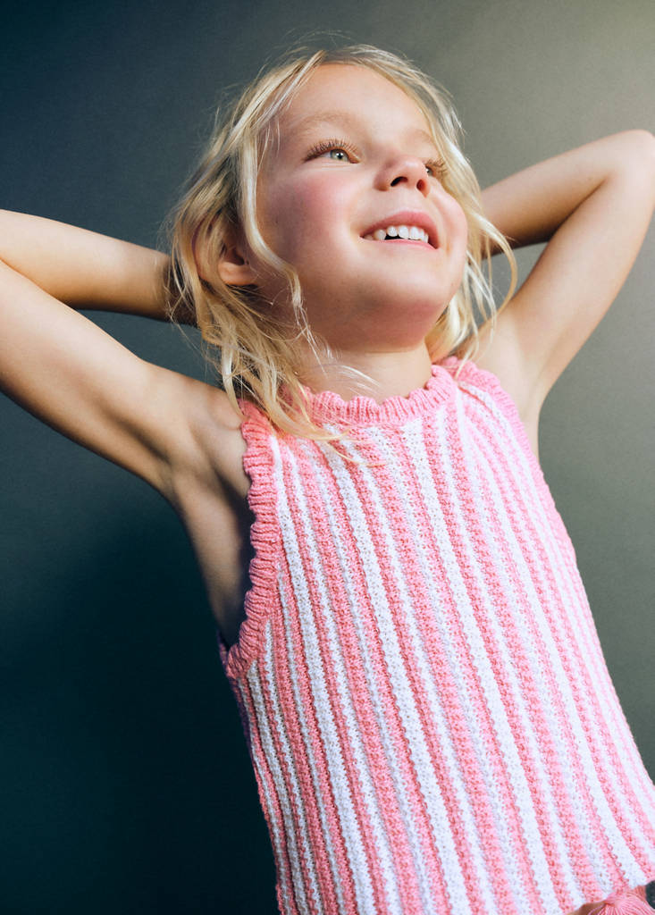 Fringe crochet top — Pink
