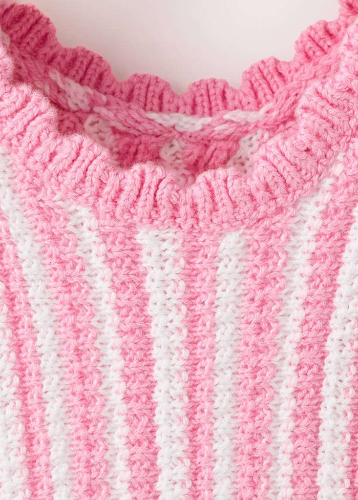 Fringe crochet top — Pink
