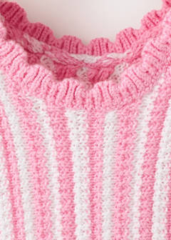 Fringe crochet top — Pink 6
