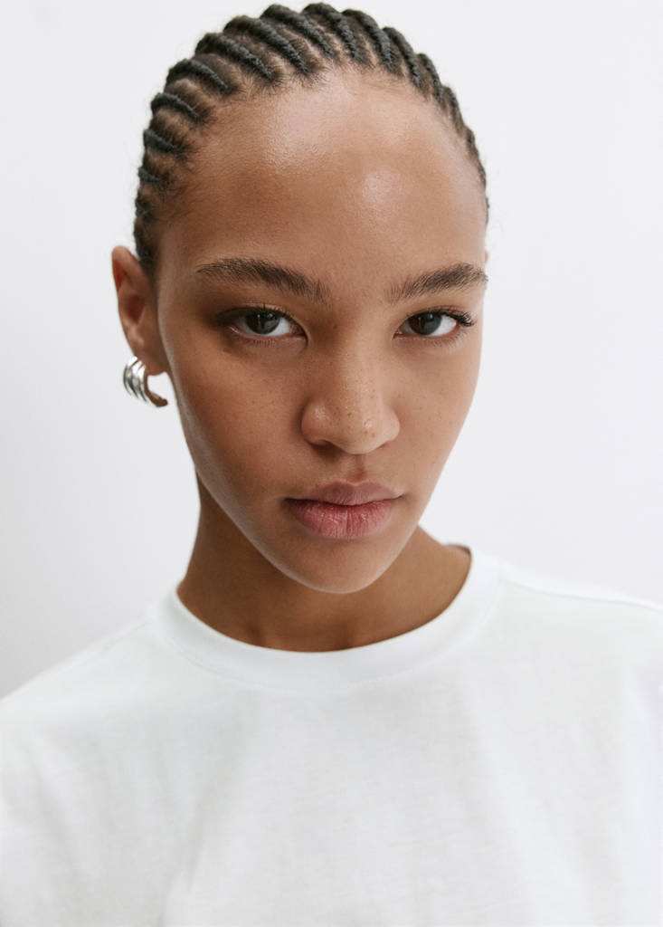 Short-sleeved cotton t-shirt — White