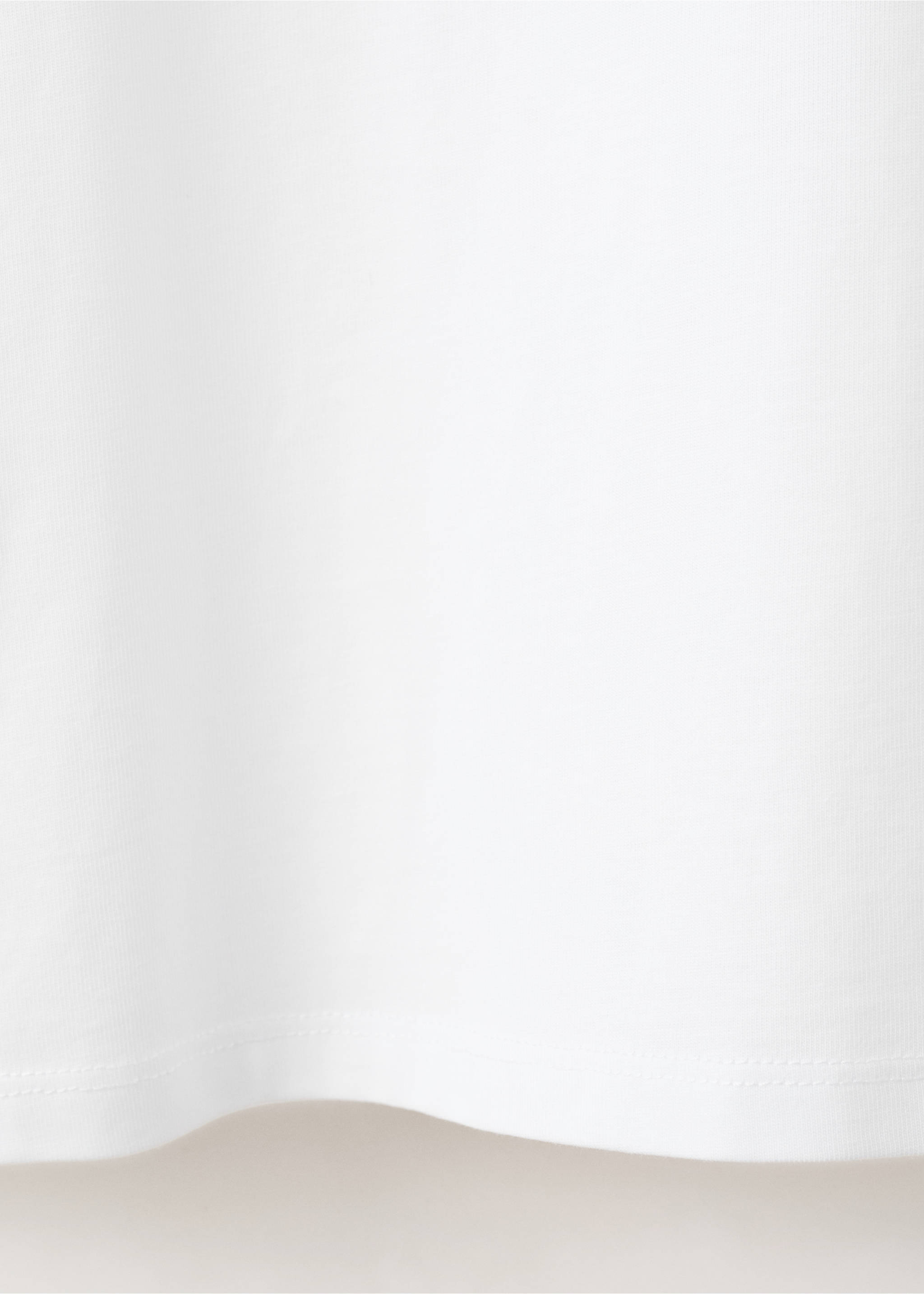 Short-sleeved cotton t-shirt - Details of the article 0, White. Ref: 37081425-00.