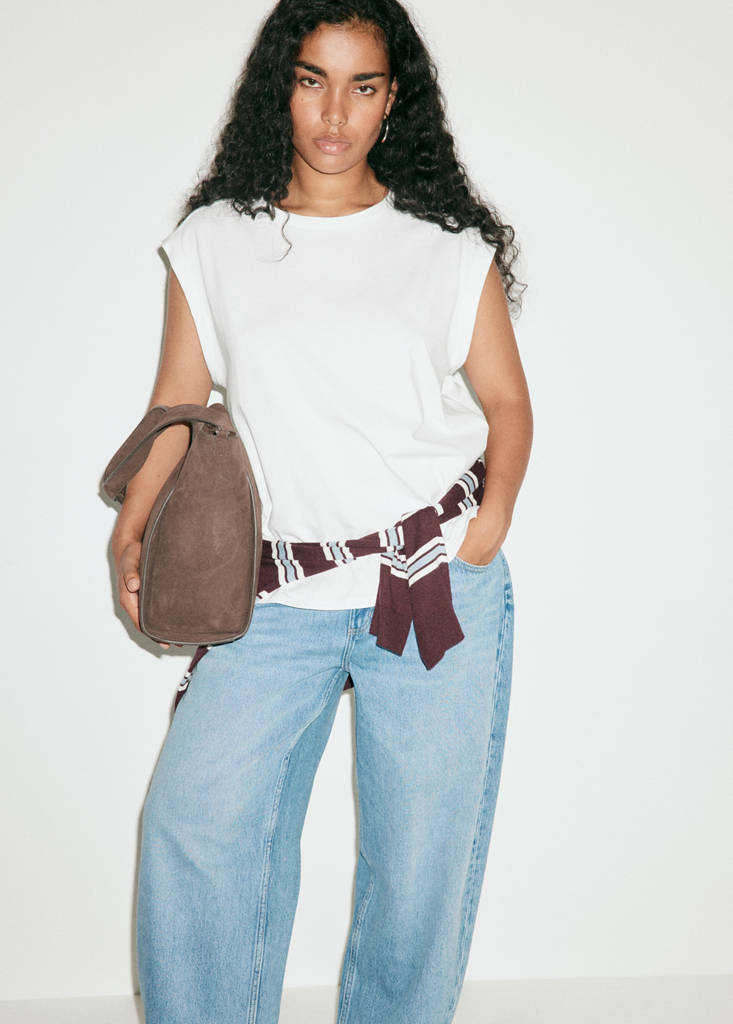Short-sleeved cotton t-shirt — White