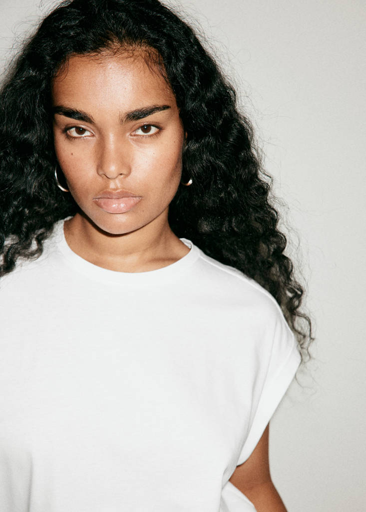 Short-sleeved cotton t-shirt — White