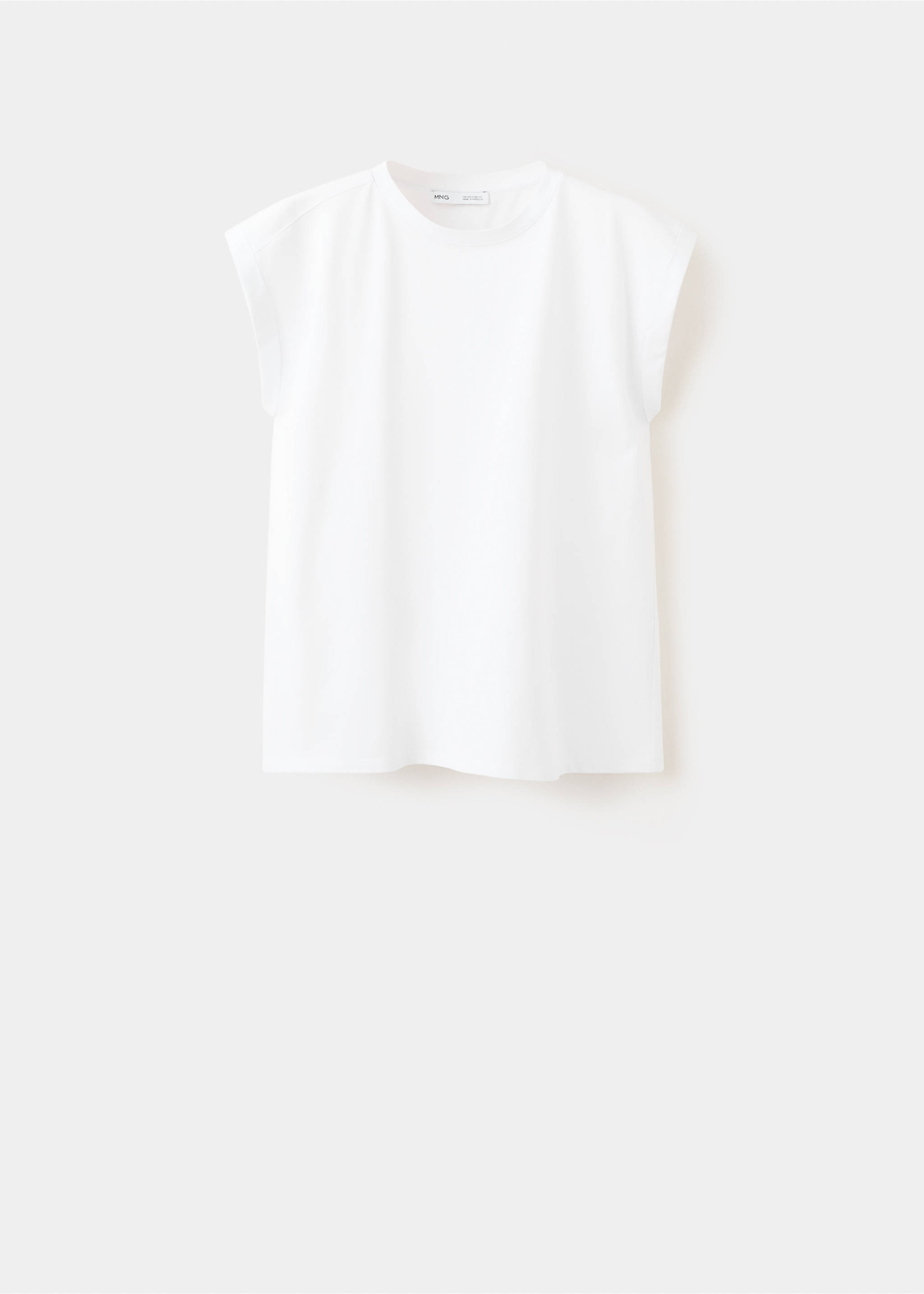 Short-sleeved cotton t-shirt - Article without model, White. Ref: 37081425-00.