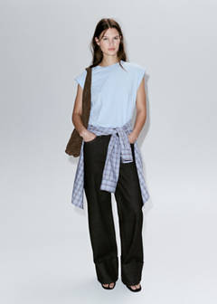 Short-sleeved cotton t-shirt — Sky Blue 2