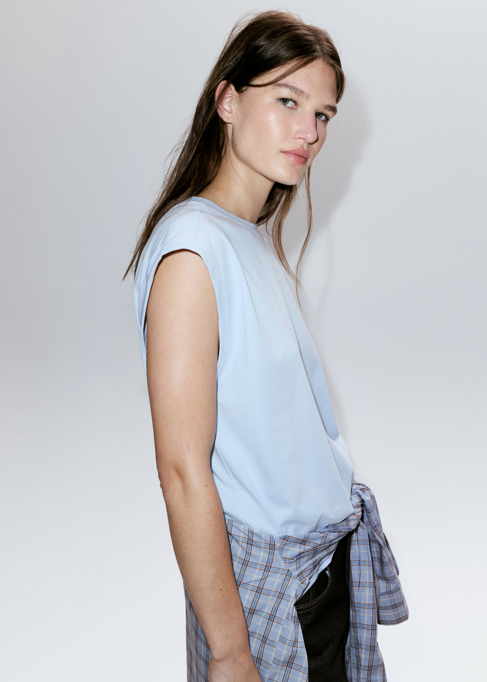 T-shirt coton manches courtes - Plan moyen