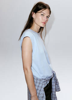 Short-sleeved cotton t-shirt — Sky Blue 1