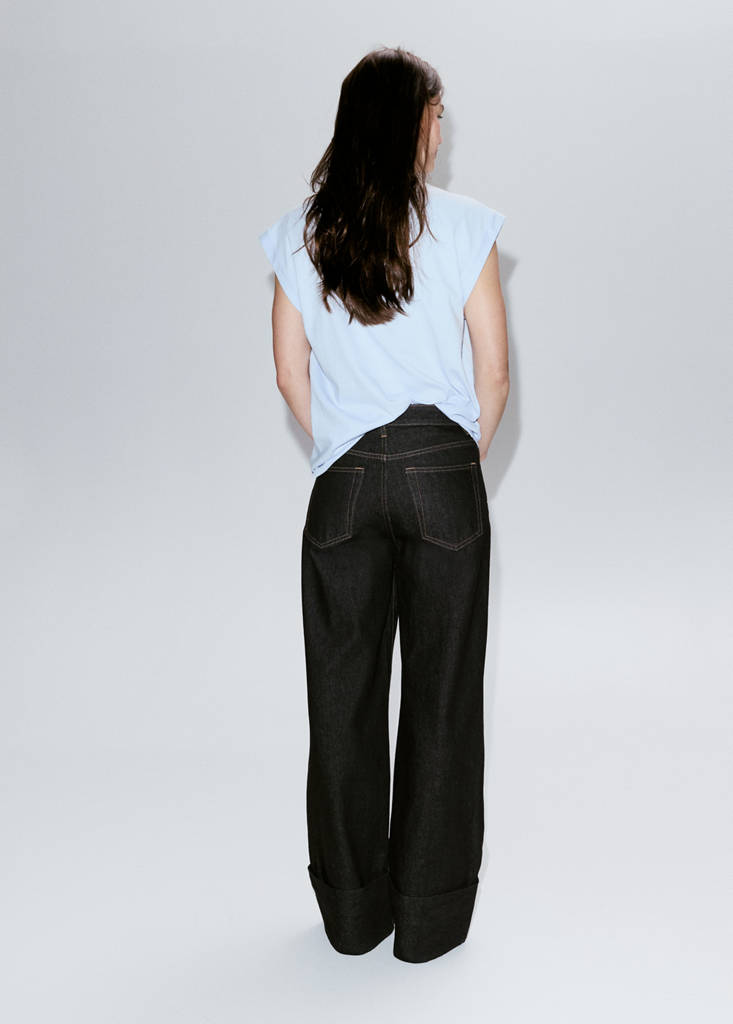 Short-sleeved cotton t-shirt — Sky Blue