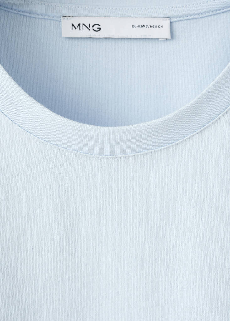 Short-sleeved cotton t-shirt — Sky Blue
