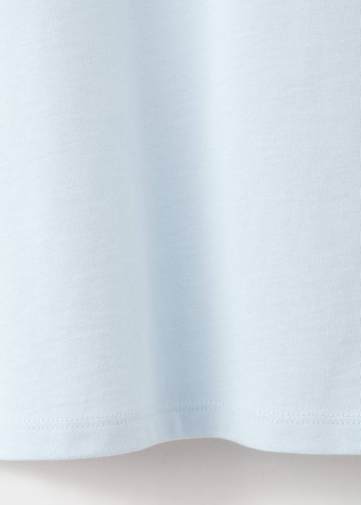 Short-sleeved cotton t-shirt — Sky Blue