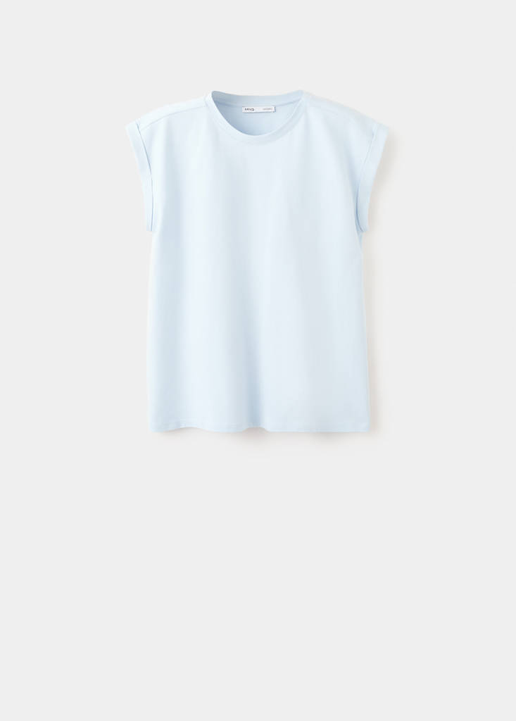Short-sleeved cotton t-shirt — Sky Blue