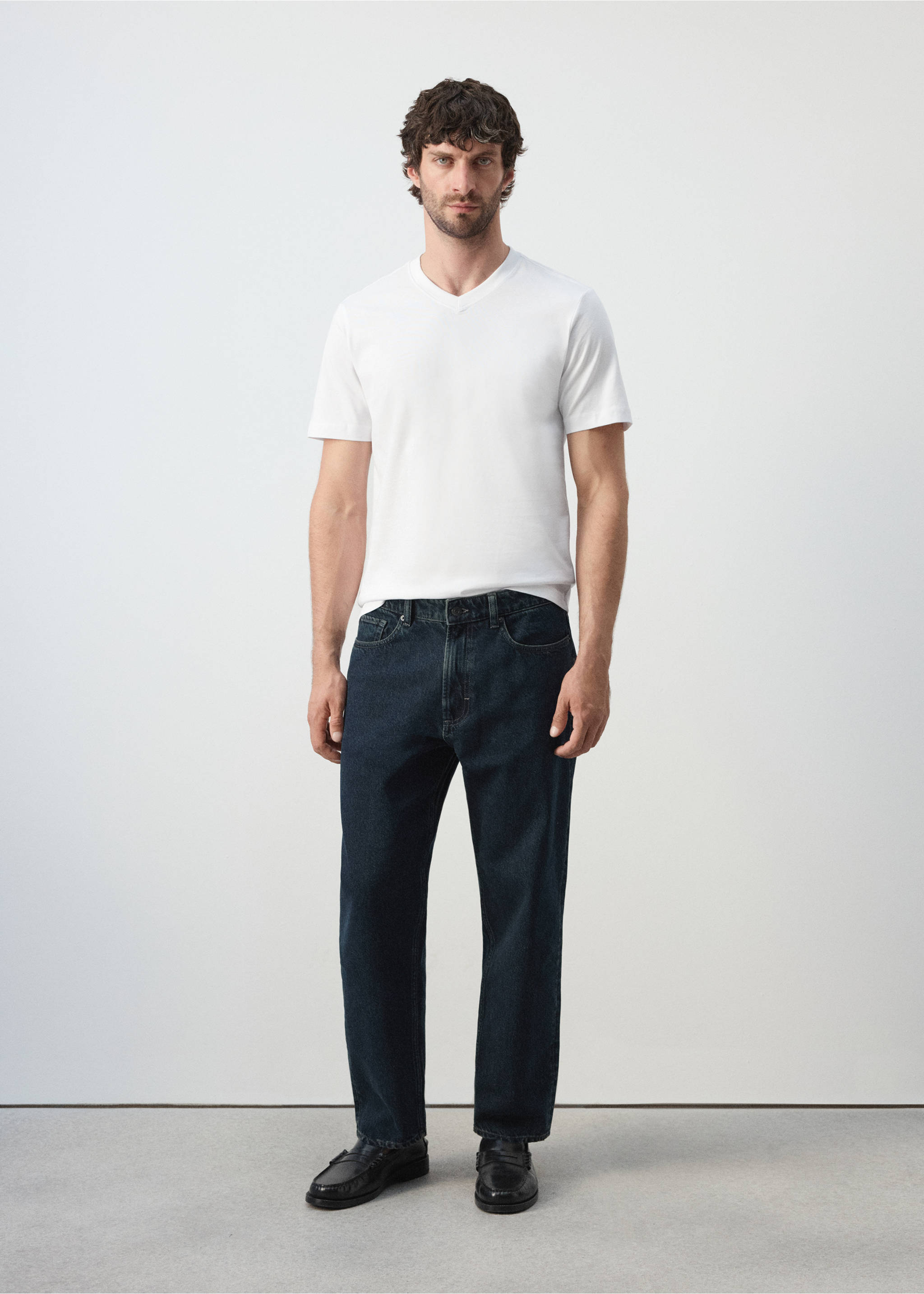 Camiseta slim fit 180gsm - Plano general, Blanco. Ref: 37081426-00.