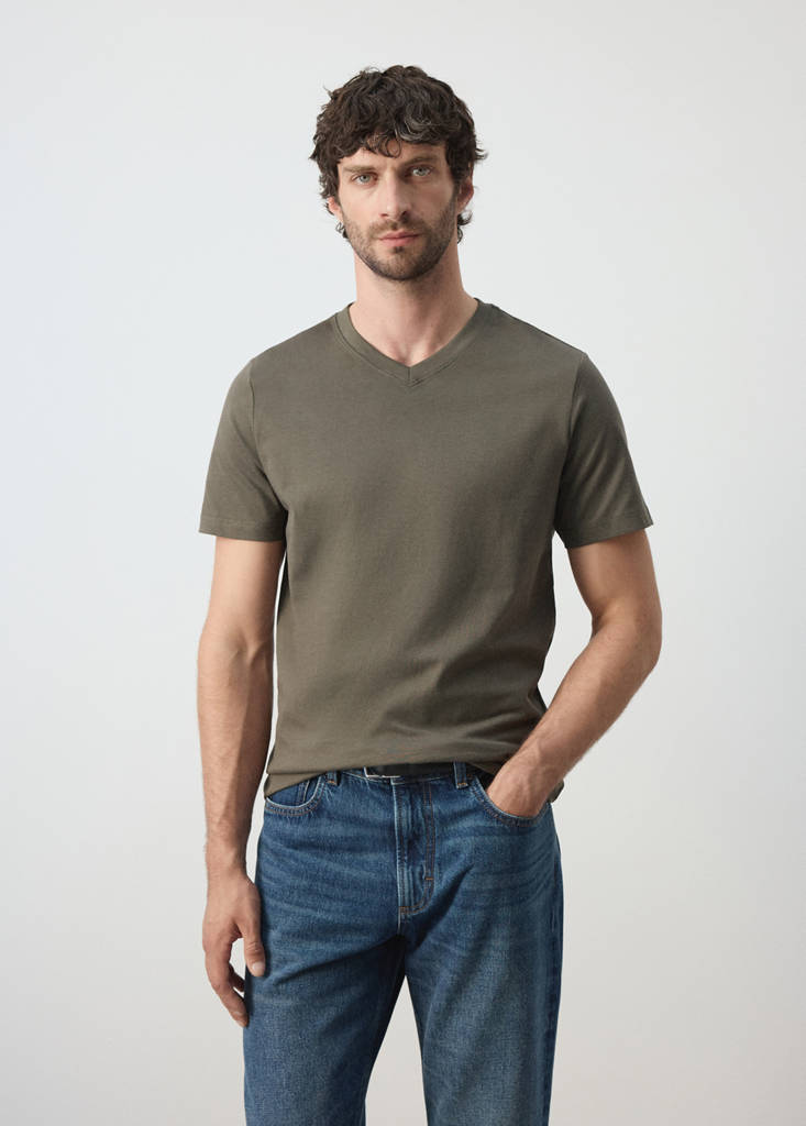 Slim fit T-shirt 180gsm — Khaki