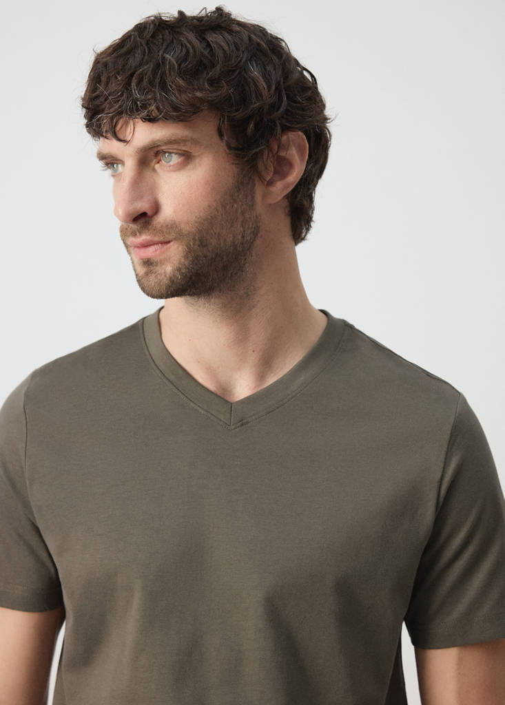 Slim fit T-shirt 180gsm — Khaki
