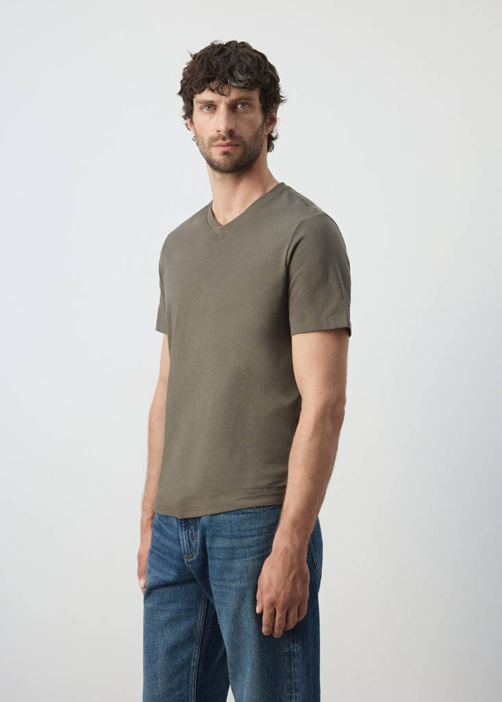 Slim fit T-shirt 180gsm — Khaki