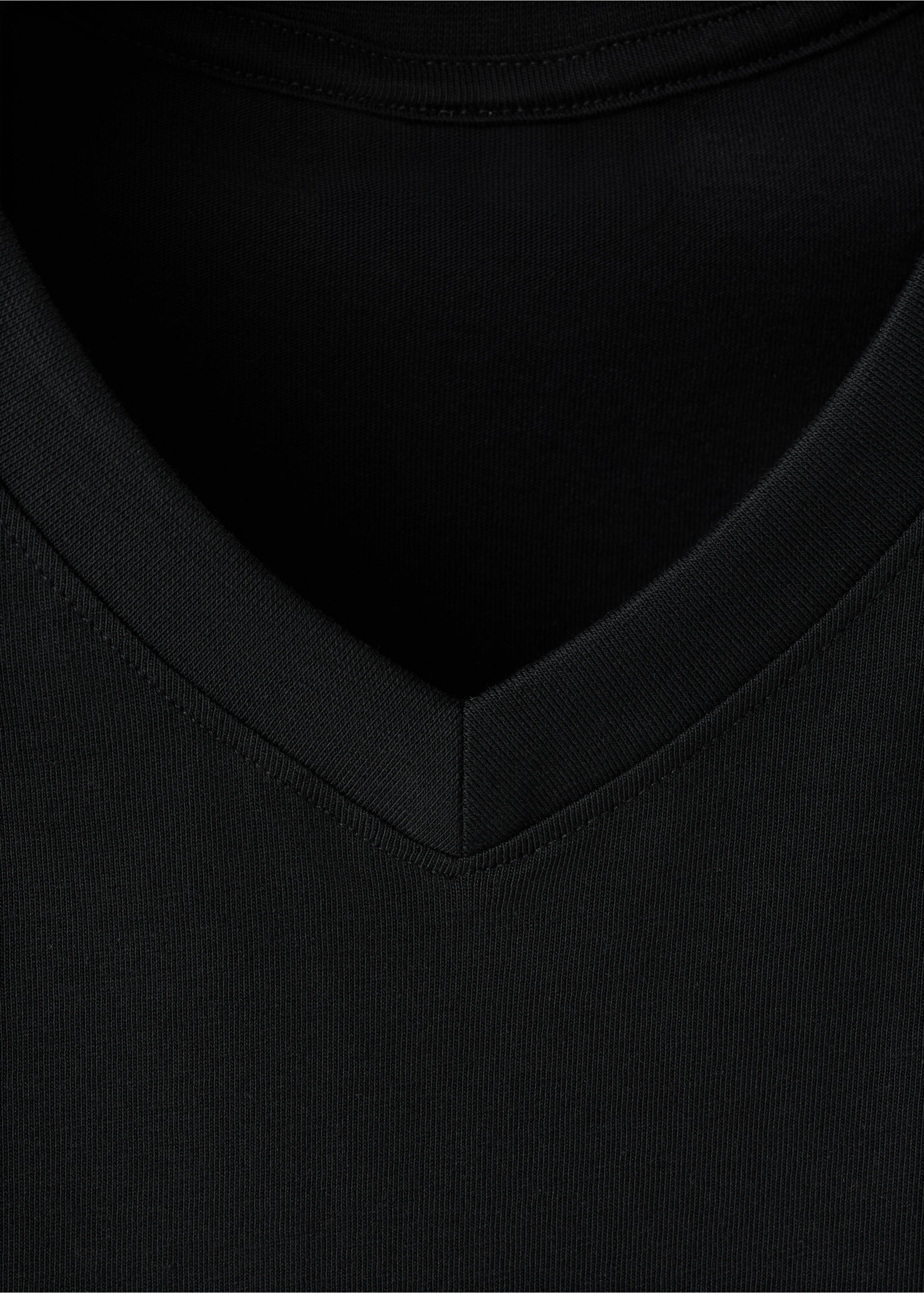 Slim fit T-shirt 180gsm - Details of the article 8, Black. Ref: 37081426-00.