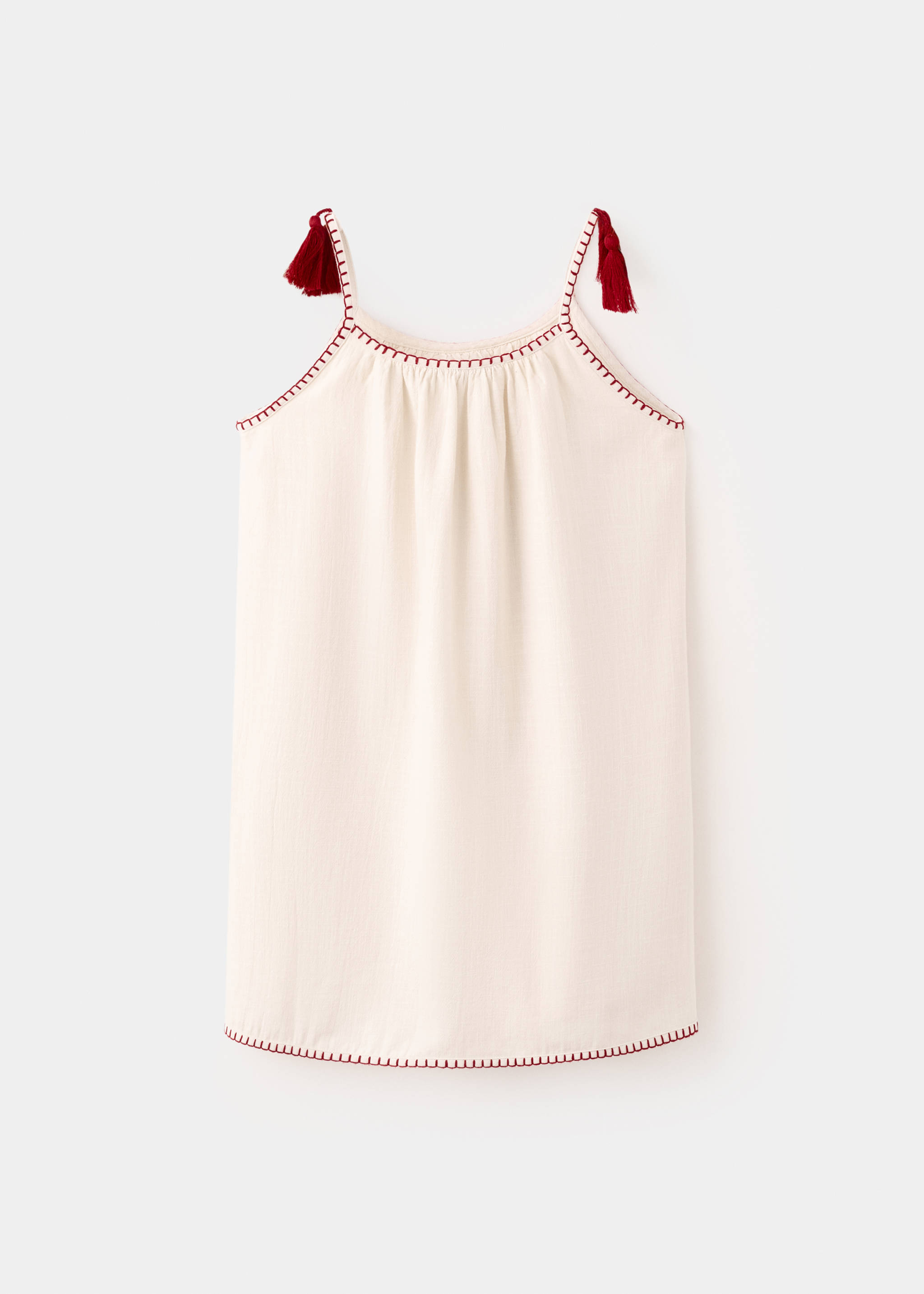 Robe avec détails brodés et franges - Verso de l’article