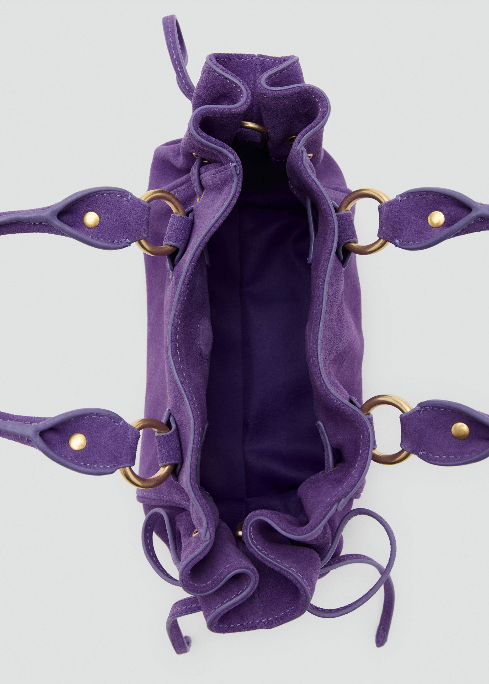 Sac porté main cuir - Détail de l'article 3, Violet. Ref: 37081430-00.