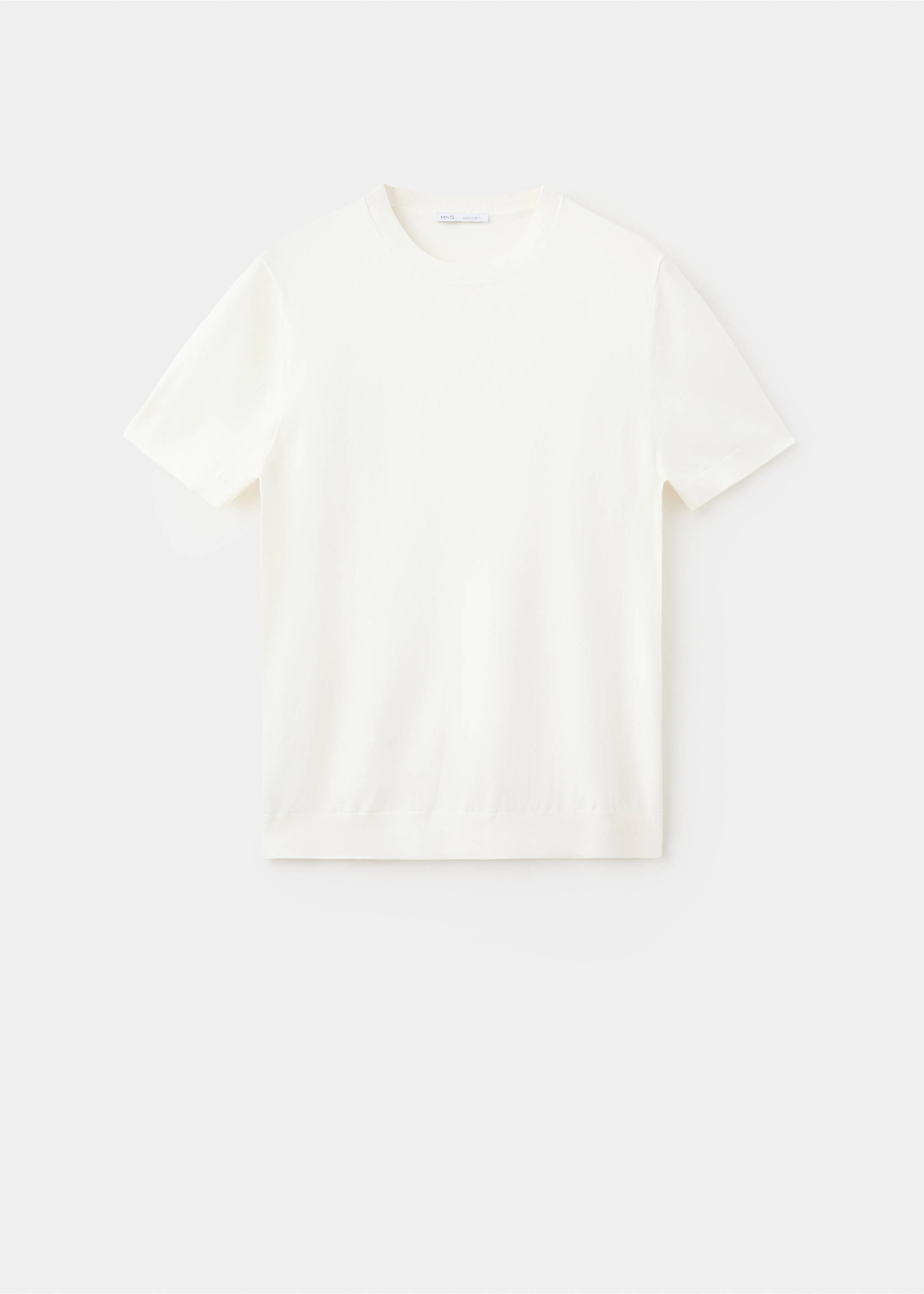 Camiseta punto fino algodón - Artículo sin modelo, Blanco roto. Ref: 37081435-00.