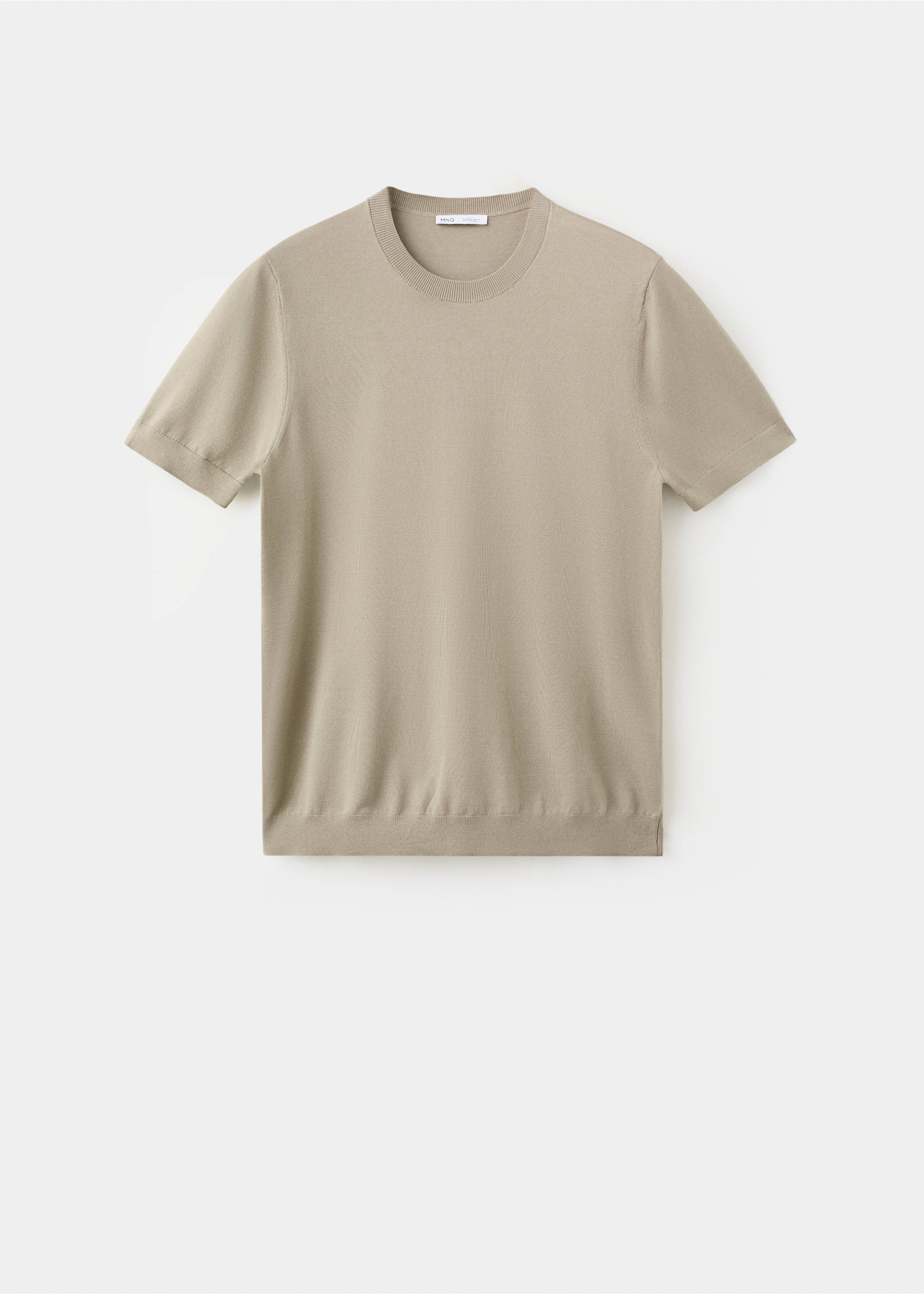 T-shirt maille fine coton - Article sans modèle, Sable. Ref: 37081435-00.
