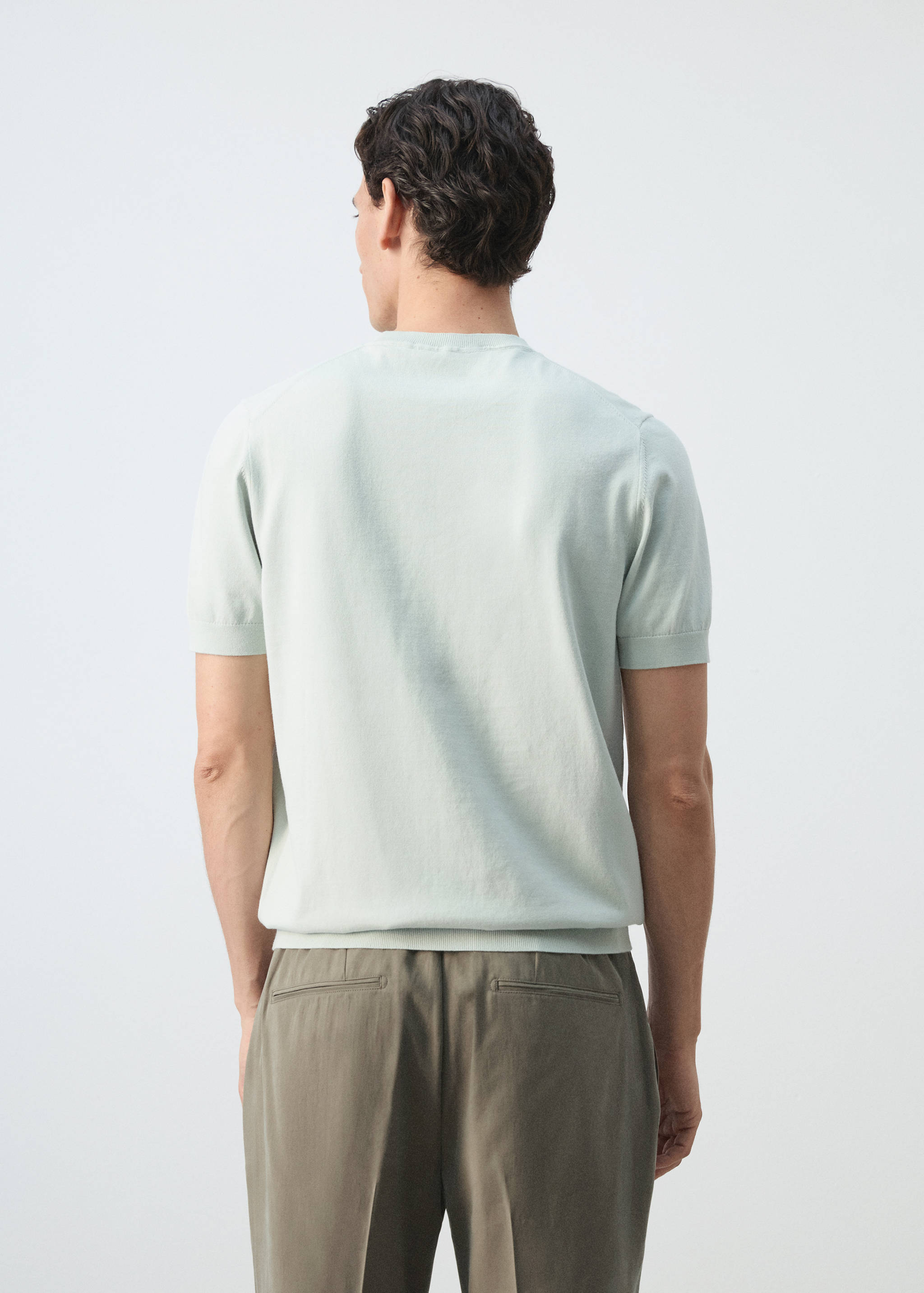 Camiseta punto fino algodón - Reverso del artículo